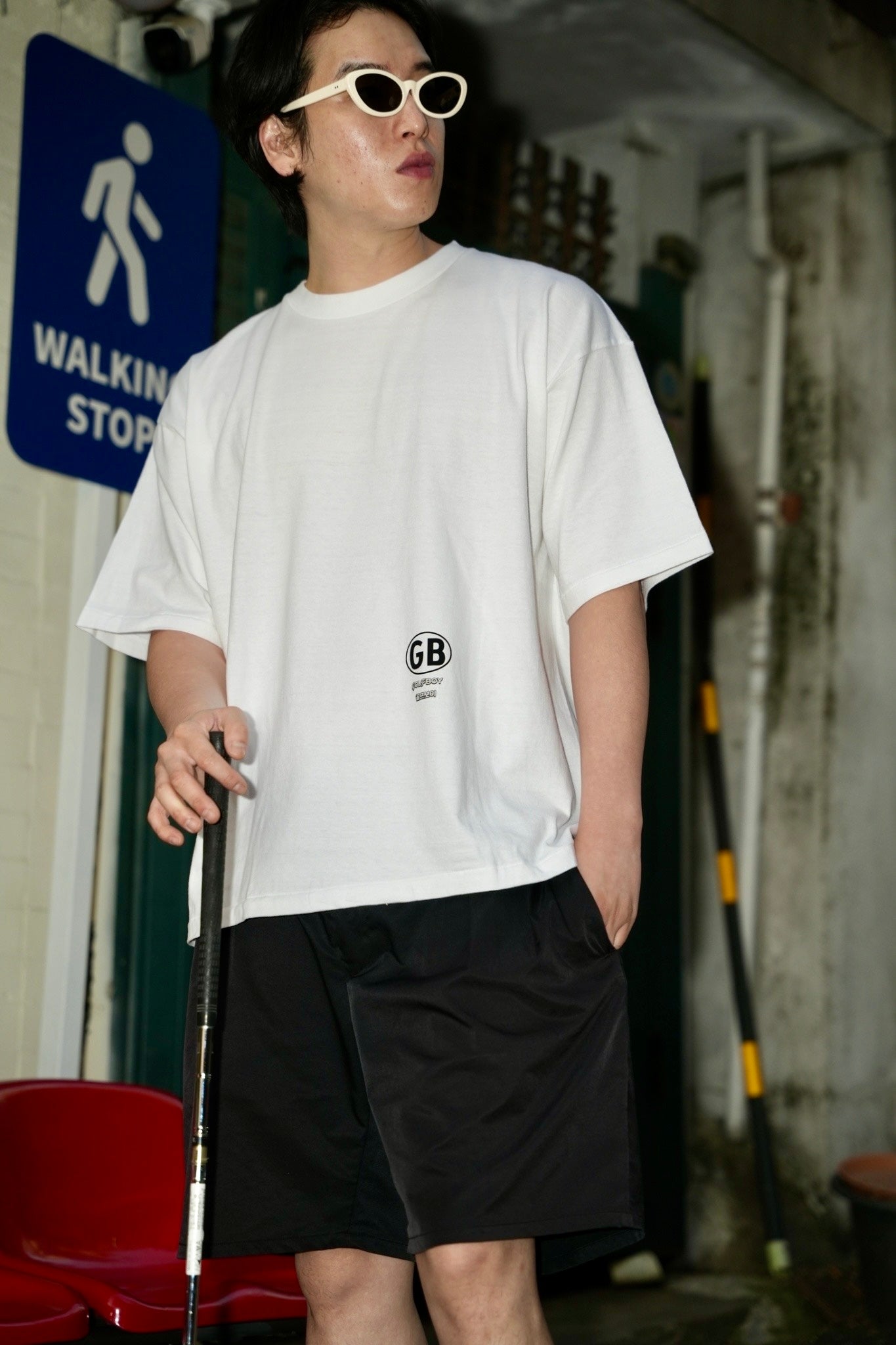 3. GOLF BOY back logo Tshirt-black