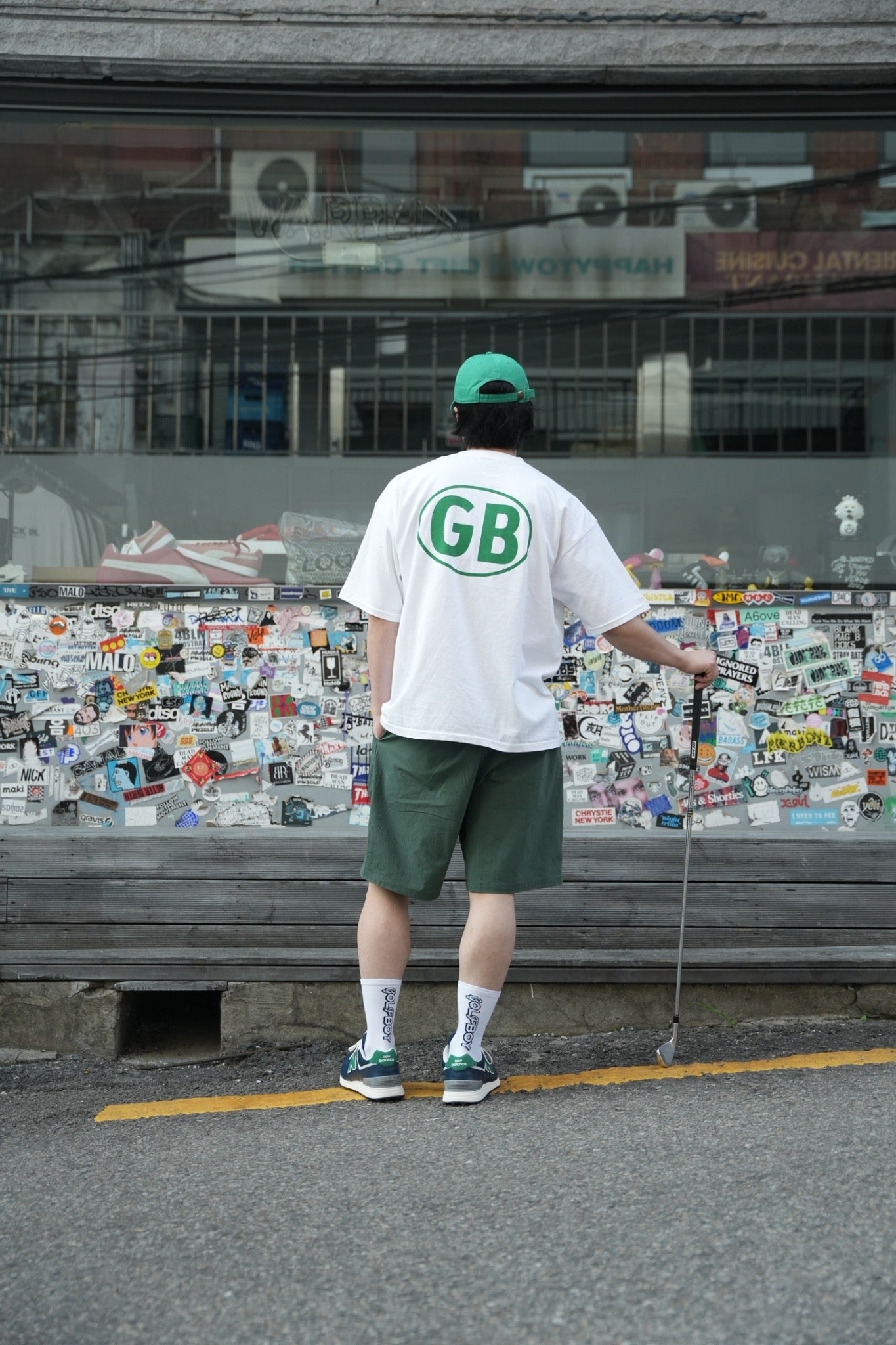 2.GOLF BOY back logo Tshirt-green