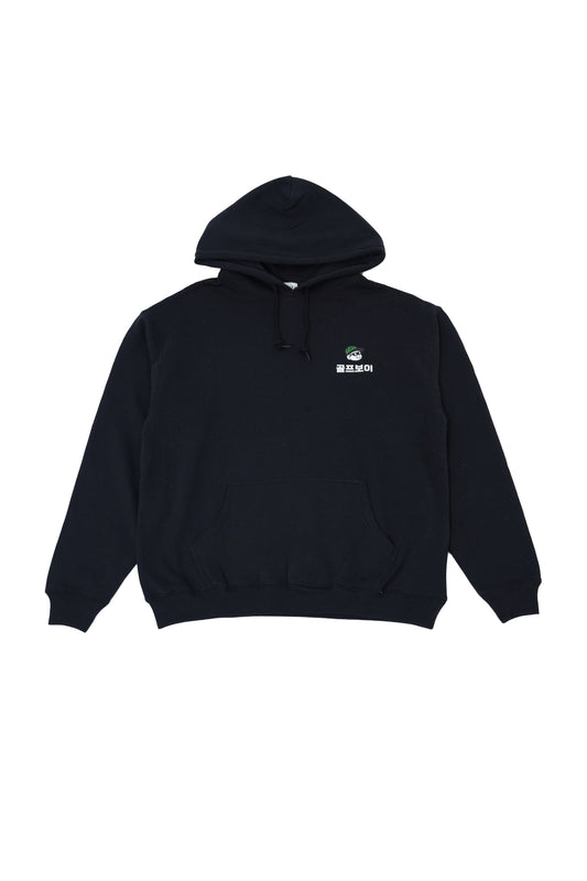 GOLF BOY back logo hoodie-black