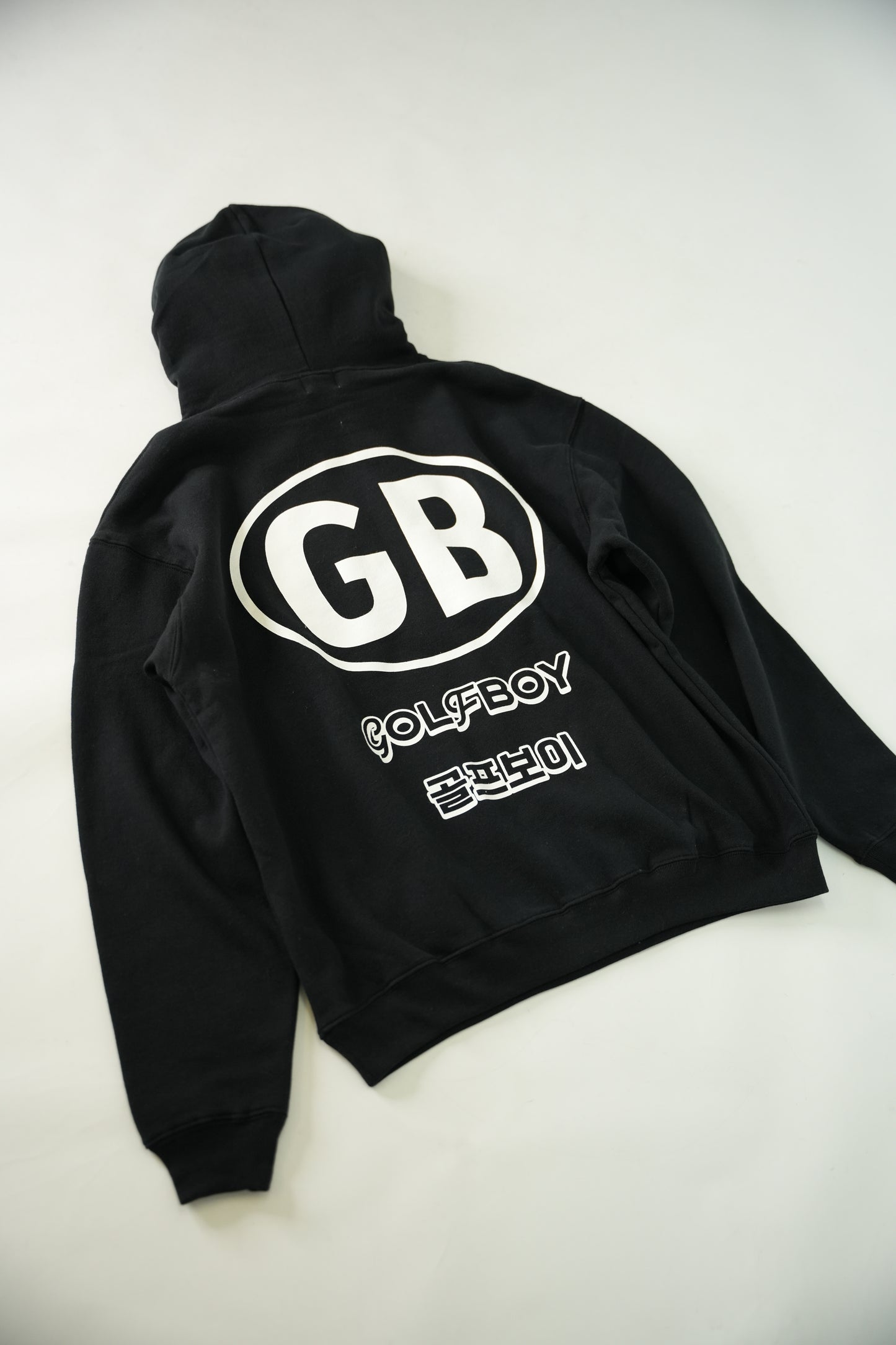 GOLF BOY back logo hoodie-black