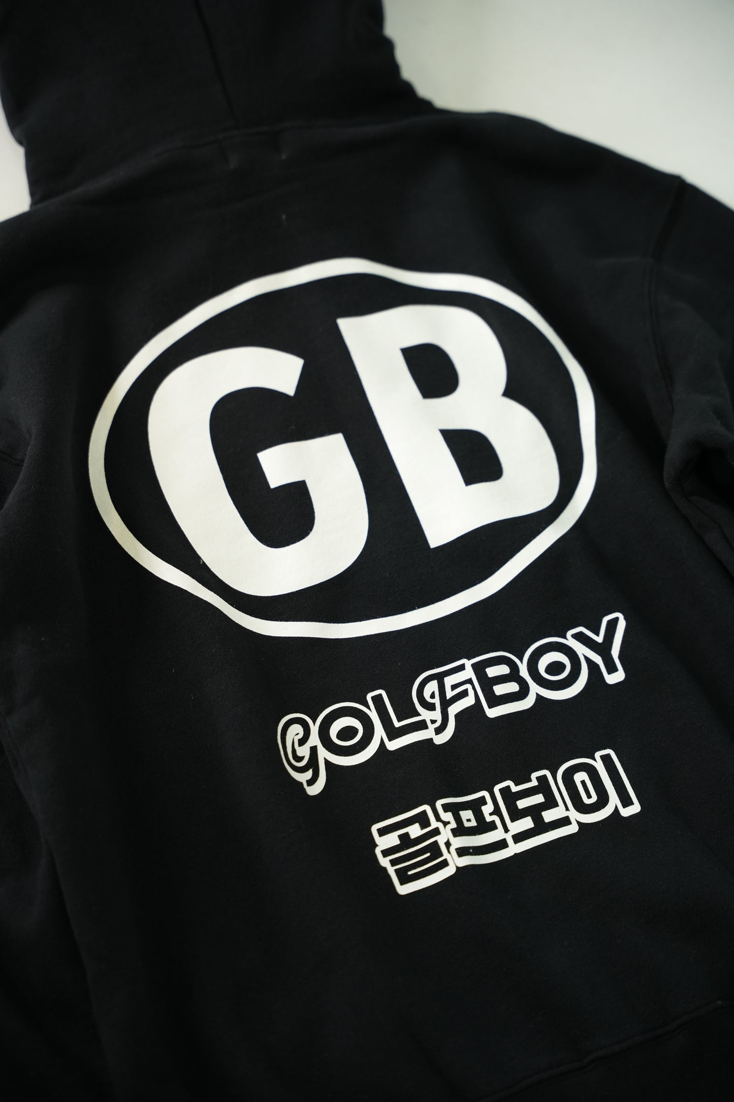 GOLF BOY back logo hoodie-black