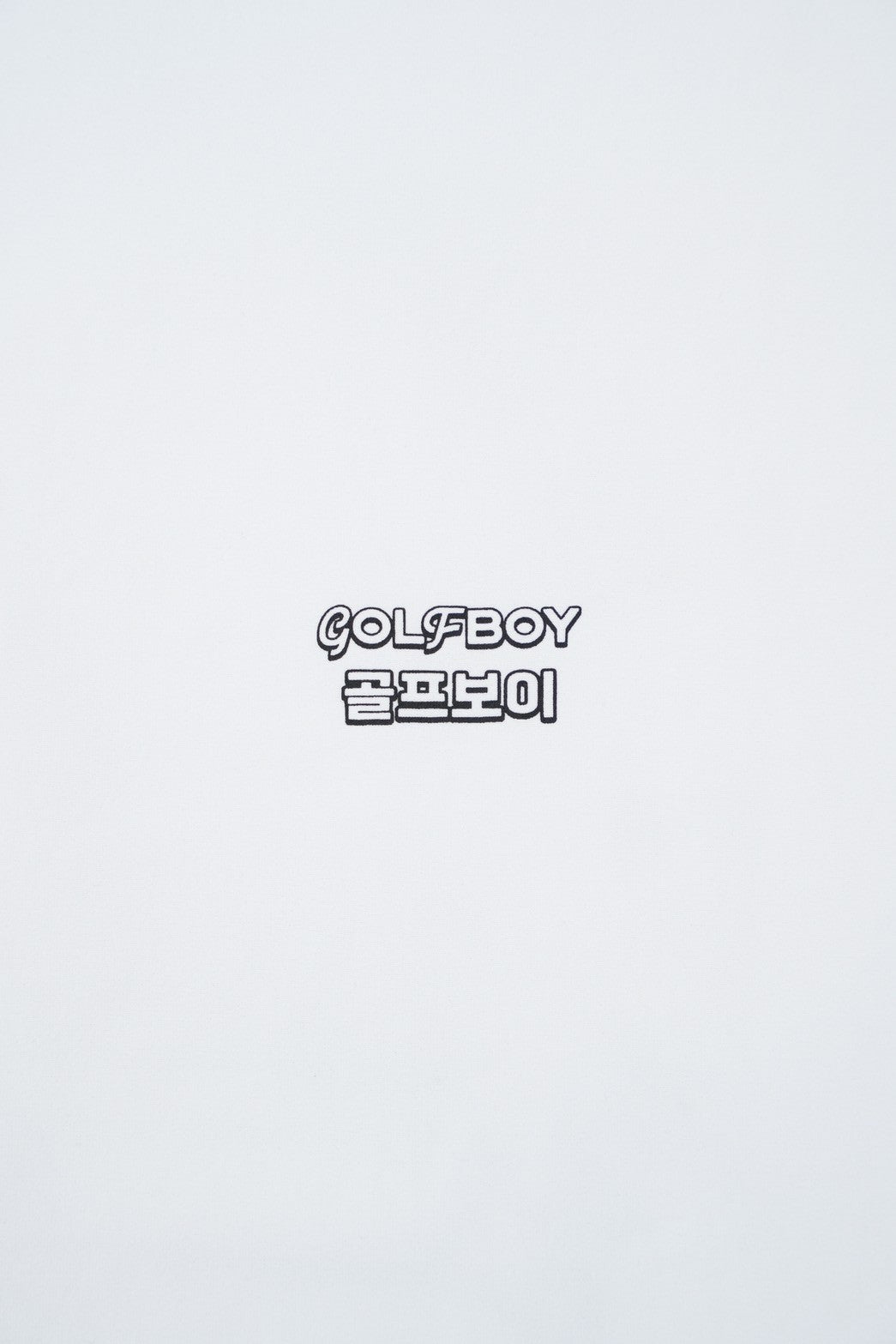 1.GOLF BOY back print mock neck-white