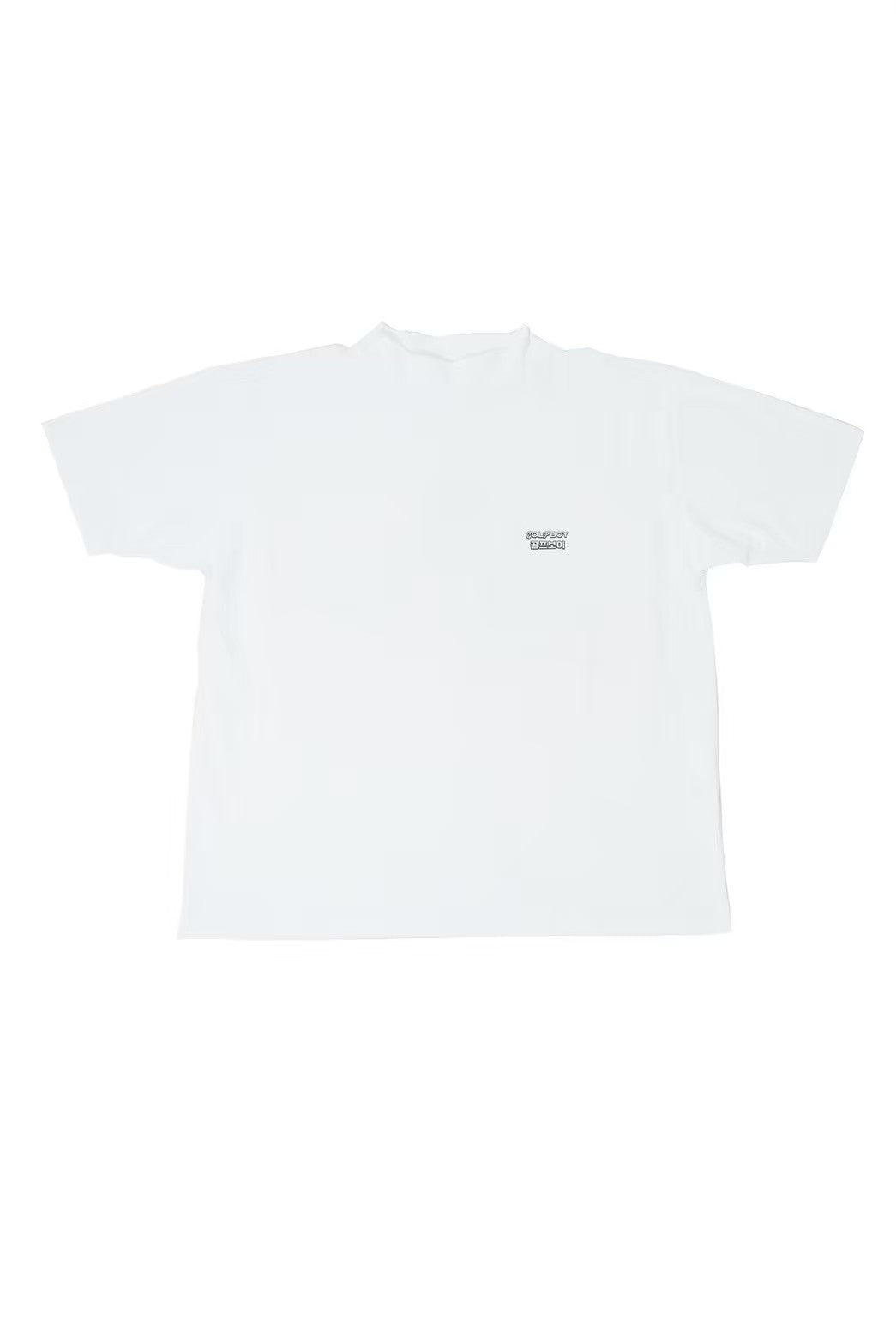 1.GOLF BOY back print mock neck-white