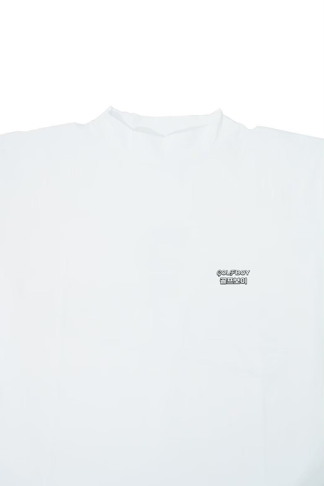 1.GOLF BOY back print mock neck-white