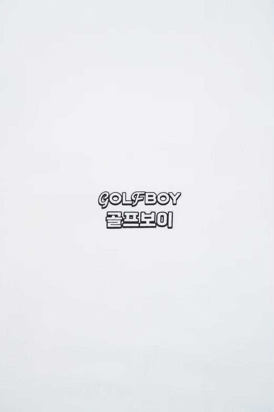 1.GOLF BOY back print mock neck-white