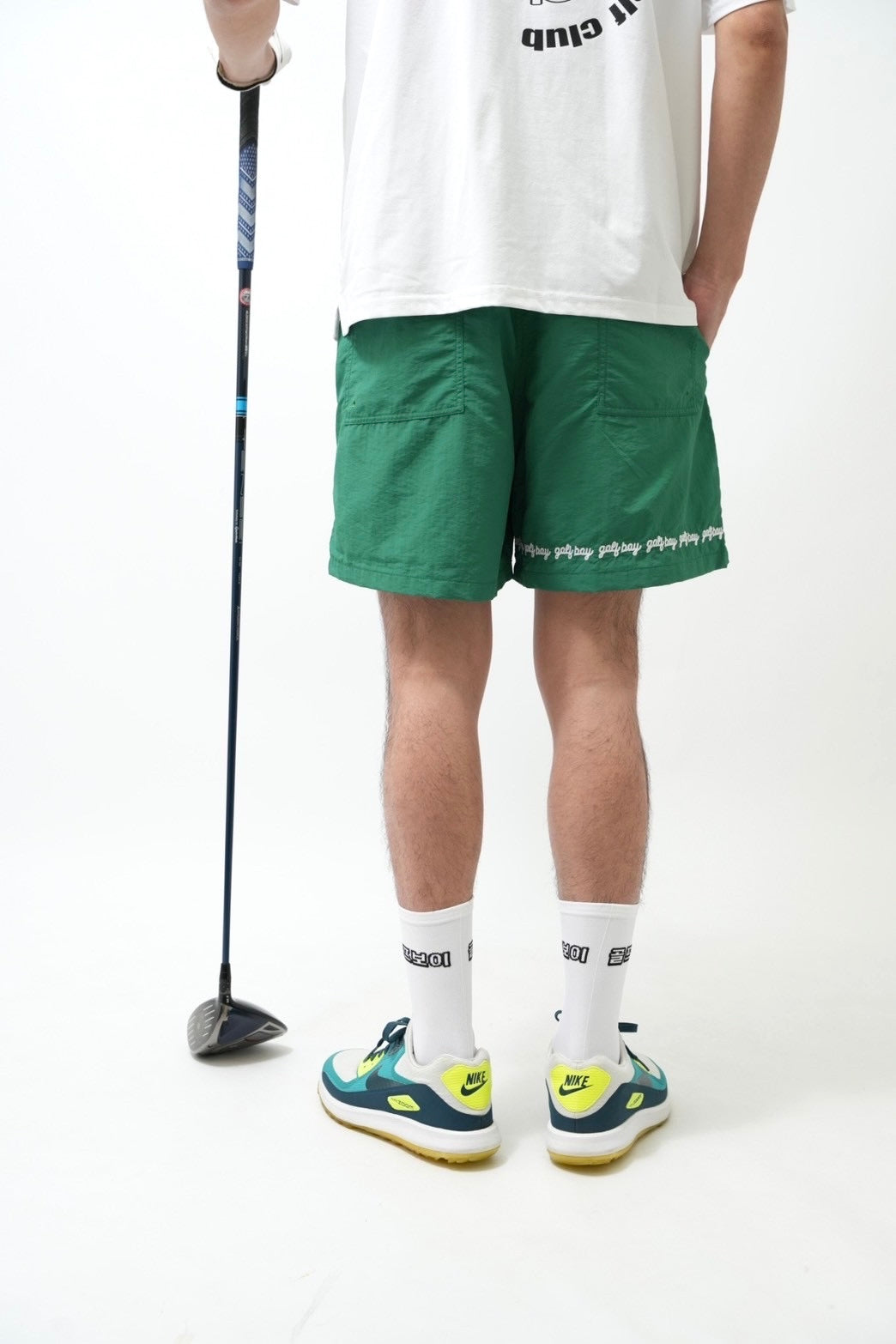GOLF BOY circle logo shorts-green